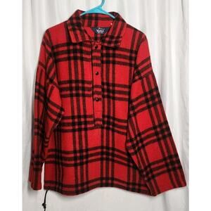Vintage Woolrich 1/2 Snap Pullover Jacket Size M - Buffalo Plaid